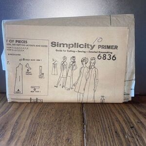 Simplicity Primer 6836 Size 10 Party Dress